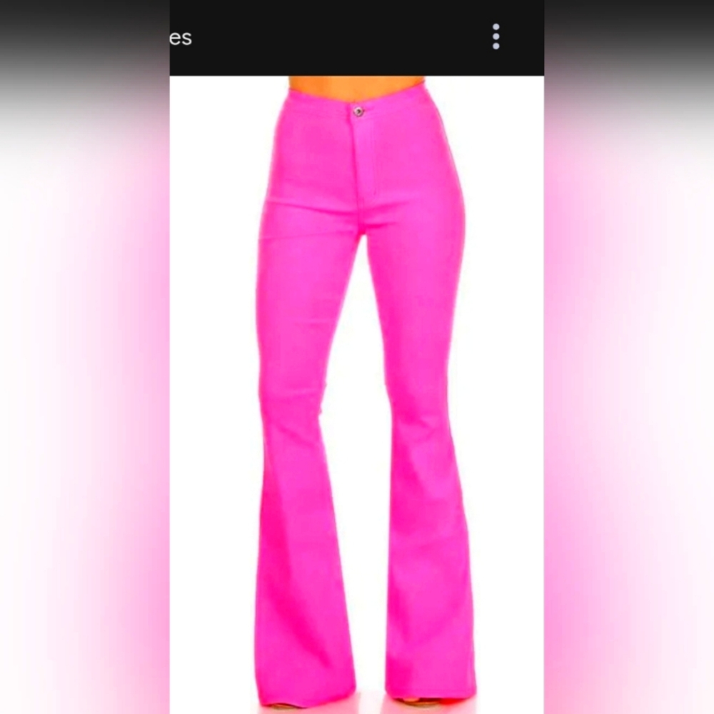 JCJQ stretch hot pink flare jeans